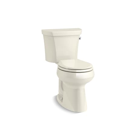 KOHLER Toilet, Gravity Flush, Floor Mounted Mount, Round, Biscuit 5481-RA-96